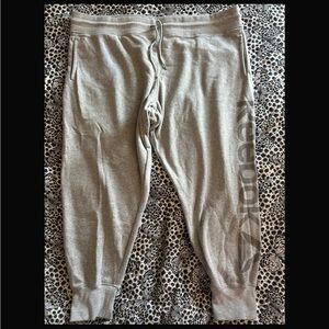 Reebok Light Gray Jogger Sweatpants with Side Logo